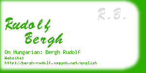 rudolf bergh business card